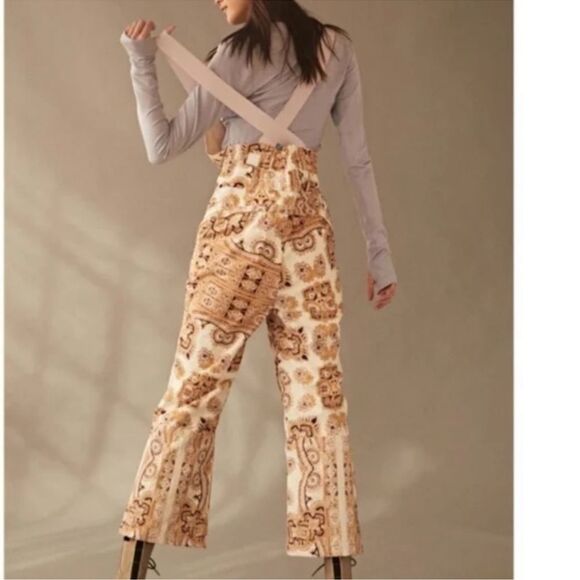 NWT Free People FP Movement Alpine Glow Printed Snow Bib  Pants Size Small - Picture 4 of 4